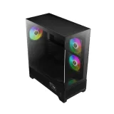CASE GAMDIAS ATLAS M1 BLACK ARGB – MID TOWER | 3 FAN ARGB PWM | MÀN HÌNH MONITOR